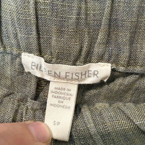 Eileen Fisher Khaki Cropped Pants - Picture 5 of 8